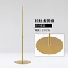 Accesorios para soporte de modelos: Placa cuadrada popular de acero inoxidable engrosada tipo espejo, base triangular con ruedas universales para exhibición de modelos