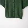 Ropa de Mujer al por Mayor Transfronteriza Estilo Europeo y Americano Francés de Nicho Versátil Cuello Redondo Manga Corta Tejido Chaqueta 9598181
