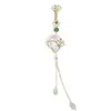 Novo Broche Pingente Elegante Pipa com Franja de Flor Chinesa Botão de Aba Retrô Acessórios de Alfinete para Roupas de Chá Cheongsam Hanfu