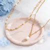 Tobillera de Cadena para Labios de Doble Capa con Colgante de Perla Artificial Individual Transfronteriza Europea y Americana Moda de Verano Versátil para la Playa