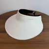 Sombrero Ligero con Aro y Pluma, Portátil, Enrollable, de Ala Ancha, Abierto por Arriba, Unisex, para Deportes al Aire Libre, Protección Solar