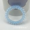 Creativo Nuevo Transparente Bicolor Cordón para Teléfono Banda para el Cabello Pulsera de Resorte de Plástico Estilo Coreano Cuerda para el Cabello Sin Costuras Elegante Adorno para la Cabeza