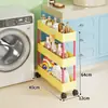 Estante de Armazenamento de Múltiplos Andares de Chão, Carrinho Móvel com Rodas, Estante de Armazenamento de Lanches para Dormitório, Estante de Armazenamento para Espaços Vazios na Cozinha