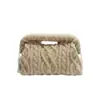 Bolsa de Mão Retrô Estilo Coreano Tecida à Mão para Mulheres Nova Coleção Outono/Inverno 2025 Bolsa de Ombro Simples com Corrente Bolsa Transversal Versátil