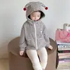 Conjunto de Roupa para Meninas Primavera e Outono 2026 Novo Jaqueta Listrada Estilosa com Gatinho Calça Legging Casual Conjunto de Duas Peças para Primavera