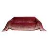 Tela Roja Festiva para Funda de Sofá, Universal para Todas las Estaciones, Toalla de Sofá de Chenilla de una Pieza, Cojín de Sofá de Boda, Funda de Sofá