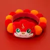 Collar de Bola de Pelo para Mascotas Año Nuevo Año del Serpiente Bufanda Festival de Primavera Suministros de Año Nuevo para Gatos y Perros Decoración Roja Cálida de León