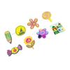 Ilustración lineal pintada a mano oso infantil flor color colgante lindo DIY Joyería hecha a mano aretes accesorios material
