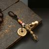 Chaveiro pingente mantra de seis palavras em latão com pilão de diamante, pingente para chaveiro de carro masculino e feminino, decorações do Tibete