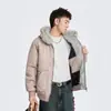 Jaqueta com capuz de algodão masculina da marca da moda ZuoShanDiao, novo estilo outono e inverno 2026, jaqueta de trabalho de algodão com gola de pele, jaqueta com forro de fleece