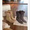 Botas vaqueras retro de tacón grueso para otoño e invierno 2025, con plataforma interior para aumentar la altura, adelgazantes, Botas tipo Martin para mujer, Estilo nuevo