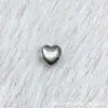 Brincos de Tarraxa Astmf-136 Coração Incrustado de Madrepérola Titânio G23 Rosca Interna Lábio de Coração Tarraxa de Língua Joias para Piercing Cabeça
