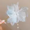 Pinza Floral para el Cabello de Playa para Mujer, Pinza Lateral de Gama Alta con Sentido de Atmósfera, Pinza de Flor de Phalaenopsis, Pinza Versátil para el Flequillo con un Toque de Lujo