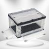 Caixa de armazenamento dobrável de plástico caixa de giro grande com porta caixa de armazenamento para carro caixa de acabamento plástico transparente 80L