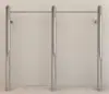 Arara de Exposição para Roupas Femininas Prateleira Expositores Acessórios Cabide de Roupas de Aço Inoxidável Haste para Pendurar Roupas Prata Escovada Arara de Exposição de Chão