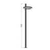 Lámpara LED Moderna Minimalista para Jardín Exterior, Farola Circular, Lámpara de Poste Alto, Iluminación Impermeable para Jardines, Villas, Hoteles y Zonas Residenciales