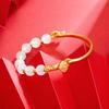 Pulsera Ruyi de oro de Vietnam nueva estilo nacional simple lujo ligero Jade media pulsera pulsera accesorios de joyería de alta gama