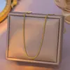 Cadena Cruzada de Moda Versátil Cadena para Labios Collar de Acero de Titanio Cadena Básica Lisa Accesorio de Acero