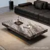 Mesa de Centro Minimalista em Ardósia Estilo Italiano para Sala de Estar e Hotel, Mesa de Centro em Ardósia Feita Sob Medida com Opções de Fornecimento em Lote