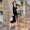 2026 Nuevo Estilo de Verano Vestido Chaleco sin Mangas Ajustado Elegante para Mujer Estilo Maduro Ligero con Lazo Incrustado de Diamantes 5687
