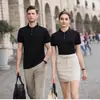 Ropa de Trabajo Camiseta Personalizada Logo Impreso Top Manga Corta Cuello Solapa Camisa Polo Ropa de Trabajo Personalizada DIY Camisa Cultural Color Sólido