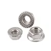 Tuerca de Brida Dentada de Acero Inoxidable 304/316 Din6923 M3M4M5M6M8-M20