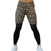 Leggings de Yoga Sexys de Cintura Alta Elásticos que Levantan los Glúteos, Empalme Hueco con Estampado de Leopardo Nuevo Transfronterizo 2019 en Gran Stock
