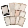 Série de Notas de Renda Material de Papel de Renda Momo Elementos Vintage Renda Estilo Europeu Papel de Material para Decoração de Diário 50 Folhas