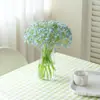 10 Piezas de Ramo de Gypsophila Artificial de Goma Suave, Flores Falsas Realistas de Alta Calidad para Decoración del Hogar, Arreglo Floral para Sala de Estar y Ramo de Mano