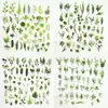 Populares pescados enlatados en línea, plantas acuáticas de plástico, césped artificial, flores artificiales, decoraciones de follaje para pasteles, hojas para emplatar, césped falso y follaje verde.