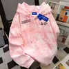 Sudadera con Capucha Rosa Vintage Estilo Americano para Mujer Otoño e Invierno 2025 Estampado de Letras Tie-Dye Ropa Urbana Superior