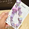 Nueva Cadena para Teléfono Móvil con Cuentas de Flor de Cerezo y Lazo Pulsera para Niñas Colgante Cadena para Llaves de Coche Colgante para Bolso Pequeño Regalo