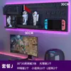 Sala de E-Sports Painel Perfurado Armazenamento na Parede Sem Furos para Teclado e Fones de Ouvido, Suporte de Exibição Suspenso para Mesa de Computador na Sala de Estar, Suporte de Exibição Multiuso