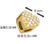 Colar Pulseira Pingente Fecho DIY Cor Inox Zircônia Diamante Completa Miçangas de Posicionamento Silicone Corrente Grossa Miçangas de Ajuste