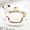 Platos Pequeños Lindos de Dibujos Animados Accesorios de Resina Pegamento de Crema DIY Pasadores para el Cabello Colgantes Hebillas de Zapatos Juguetes Blanditos Adornos Pequeños