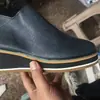 Botas Curtas Fashionáveis de Salto Anabela com Solado Grosso para Mulheres Plus Size, Bico Redondo com Zíper Lateral, Botas de Moda Cor Lisa para Exportação, Sapatos de Cano Baixo para Todas as Estações