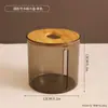Caja de Pañuelos Transparente de Bambú para Uso Doméstico, Caja de Pañuelos de Escritorio para Sala de Estar, Caja Creativa Simple para Guardar Servilletas