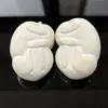 Artesanía de Cerdo de la Suerte Tallado en Boj de Madera Natural, Adorno Portátil de Talla Sólida de Cerdo Lindo, Regalo de Buena Suerte