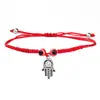 Pulseras Populares Europeas y Americanas Transfronterizas Tejidas a Mano con Ojo de Palma Hilo Rojo para Parejas Pulsera Ojo del Diablo Joyería para Hombres y Mujeres