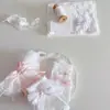 Calcetines para Niñas, Calcetines de Malla Finos de Verano, Calcetines Dulces de Encaje hasta la Pantorrilla, Calcetines de Princesa con Lazo, Calcetines Suaves y Lindos