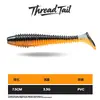 Isca Soft Taiyu com Gancho de Cabeça de Chumbo e Cauda T Rosqueada para Pesca de Fundo, adequada para Robalo, Traíra e outras espécies, Isca Soft Artificial de Minhoca Espiral