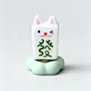 Adornos Rotatorios de Cerámica para Animales Pequeños Conejo de Cerámica Mahjong Gato de la Fortuna Juguetes Giratorios Regalos Adornos Artesanales