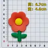 Goma Blanda de PVC Flores de Dibujos Animados Coloridas Accesorios para Fundas de Teléfono Móvil Bolsas Ropa Zapatos Accesorios Parches Decoraciones Colección