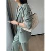 Traje de pantalón ancho para mujer estilo británico primavera y otoño versión coreana de moda casual moda