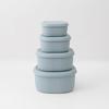 Mini lonchera de silicona estilo japonés y coreano para calentar en microondas, ideal para trabajadores de oficina, cocina, cuadrada, para conservar alimentos.