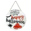 Amazon Más Vendido Halloween Calavera Fantasma Telaraña Letrero de Puerta de Madera Colgante de Decoración para el Hogar de Madera