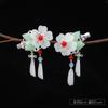 Horquilla antigua con clip para el pelo, joyería antigua, accesorios Hanfu, accesorios para el cabello con clip lateral, horquilla con borla escalonada, horquilla para el pelo