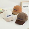 Gorra de béisbol para niños con combinación de colores, gorra visera cálida nueva, sombrero de lana de cordero para exteriores, gorro de otoño e invierno, comercio exterior 714