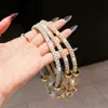 Pulsera de Muñeca de Color Caramelo de Moda Pulsera Corta de Perlas Redondas con Diamantes Venta Caliente Transfronteriza Correa de Mano Antiperdida y Anticaída Estilo Caliente