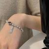 Pulsera Coreana de Plata Rota con Cuentas para Niñas Lujo Accesible 2022 Nuevo Diseño Nicho Ins Joyería de Mano de Alta Gama para Mujeres